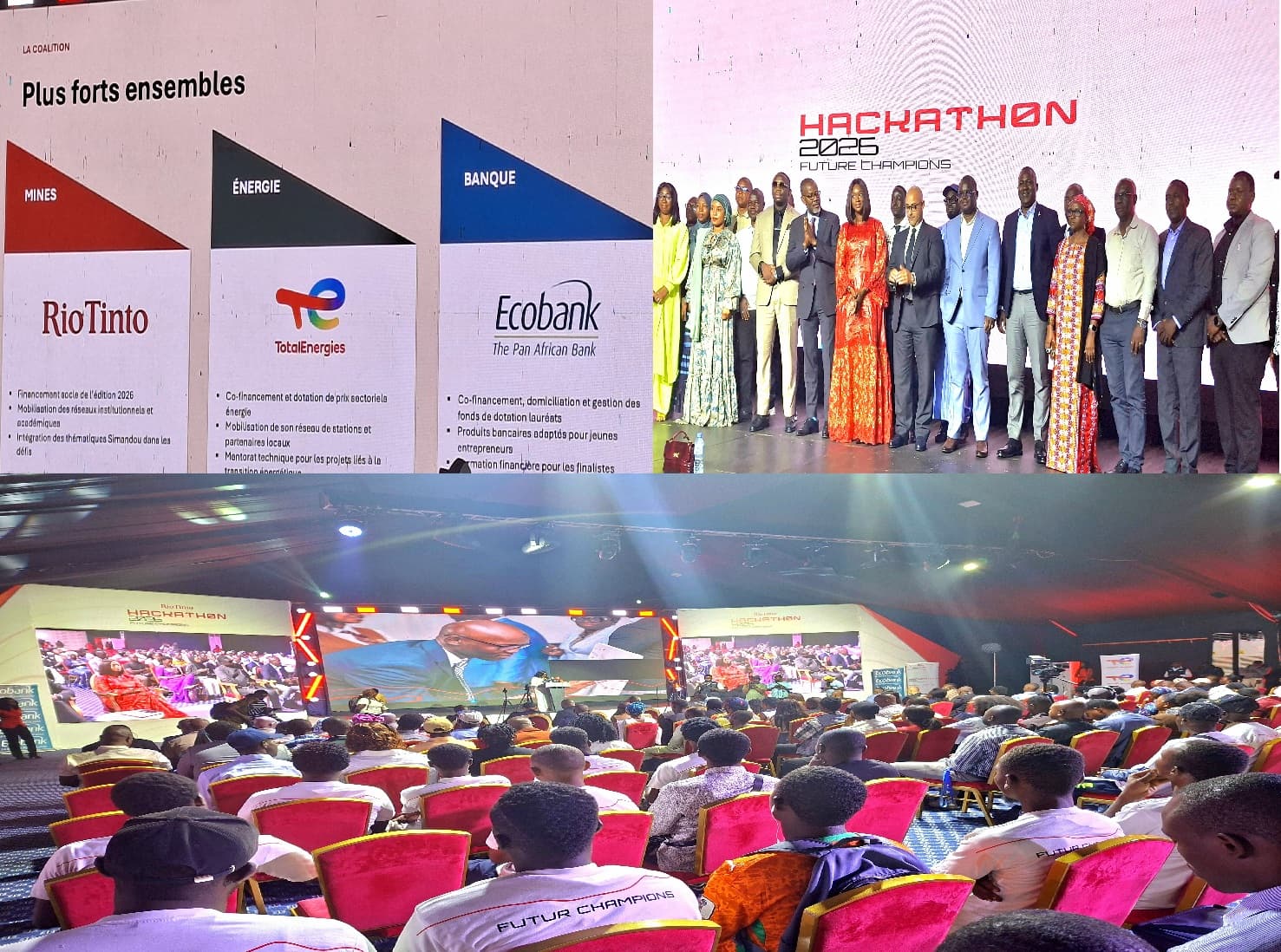 Participants, partenaires et public réunis à Conakry lors du lancement du Hackathon Future Champions 2026