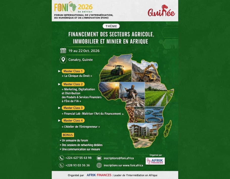 Affiche officielle du FONI 2026 annonçant l’événement du 19 au 22 octobre à Conakry
